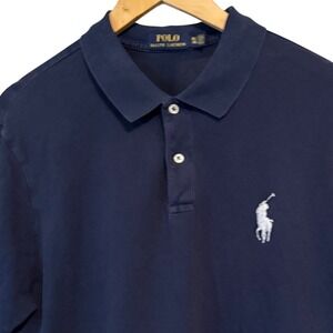 Polo Ralph Lauren Mens XL Navy Blue Short Sleeve Polo Shirt Classic Fit‎